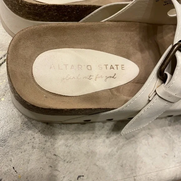 Altar’D State White Platform Sandals with Buckles size 7 - Picture 4 of 7